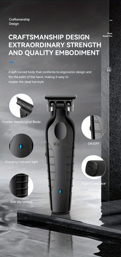 Electric Hair Clipper KM-2299 Cross-border Electric Pusher USB Oil Head Carving Scissor Barber Shop Trimmer