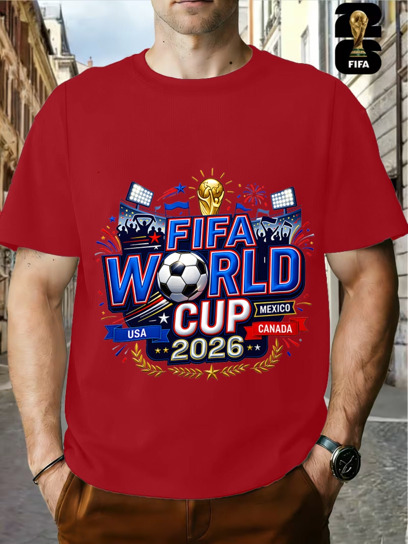 Men's FIFA 2026 World Cup USA Canada Mexico T-Shirt