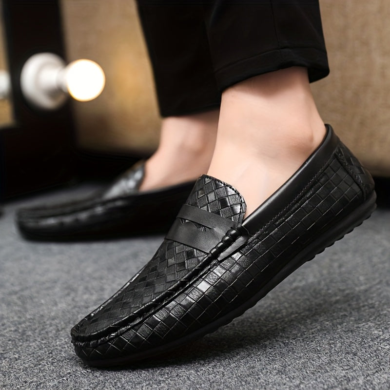 Men'S British Style Loafers - Comfortable Slip-On Moccasins with Round Toe, Faux Cover Upper & PVC Sole, Perfect for Casual Wear, Parties, and Weddings, Wedding Shoes