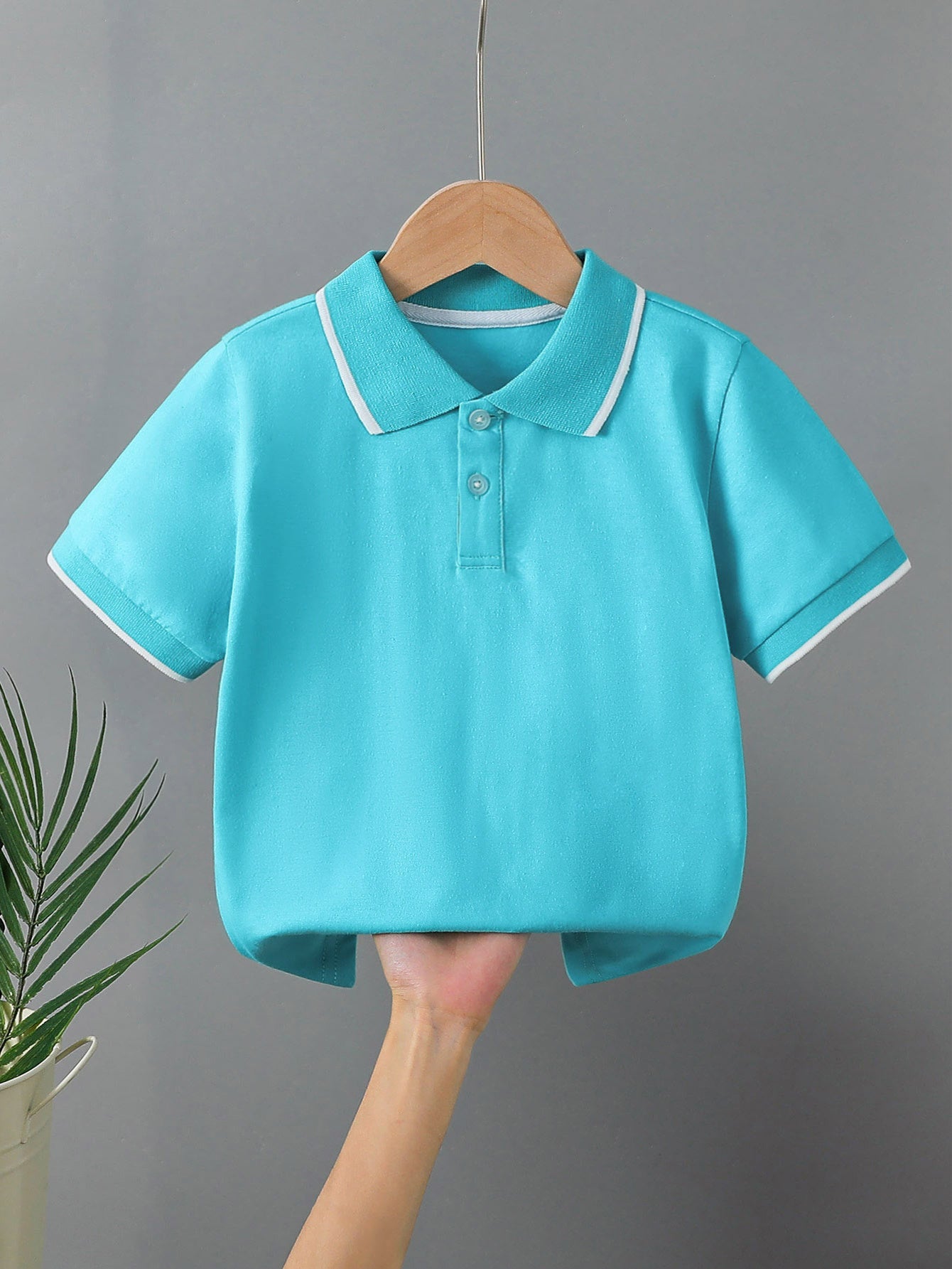 Kids' Cotton Polo Shirt Summer Casual Short Sleeve Top