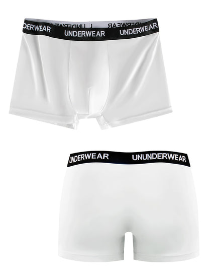 Men's Comfortable Solid Color Stretch Polyester Underwear 3-Pack