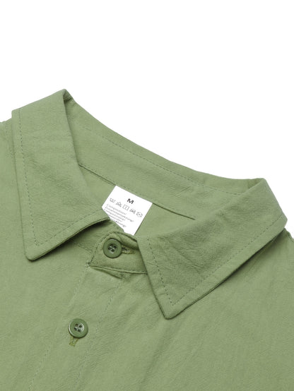 Men's White Linen Casual 2-Piece Set for Summer & Beach