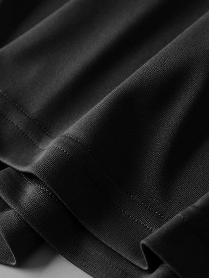 1pc Twisted Cool Men's Hooded Short Sleeve T-Shirt - Solid Black Casual Streetwear, Regular Fit, Hand Wash Only, Summer Essential for Everyday Comfort