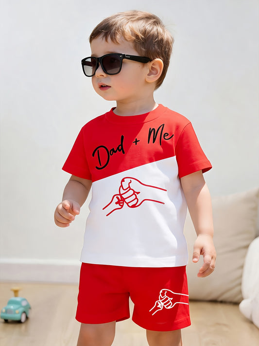 Summer Boys' Sporty Color-Block T-Shirt & Shorts Set