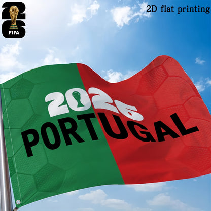 2026 FIFA World Cup Polyester Square Fan Flag with Mascot Design