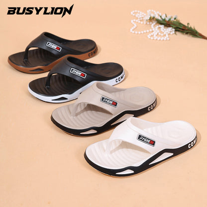 Men's Lightweight Fashion Sandals with Letter Print - Open Toe