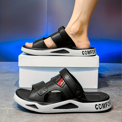 Men's Summer EVA Slip-On Beach Sandals, Non-Slip & Quick Dry
