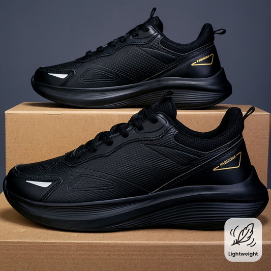 Men'S Slip-On Casual Shoes with Lightweight, Shock-Absorbing EVA Soles. Available in Black And White, These Low-Top Lace-Up Shoes Are Perfect for Minimalistic Everyday Formal And Athletic Wear. Ideal for The Gym, Office, And