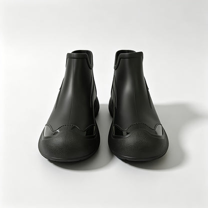 Men's All-Season PVC Ankle Rain Boots for Outdoor Use
