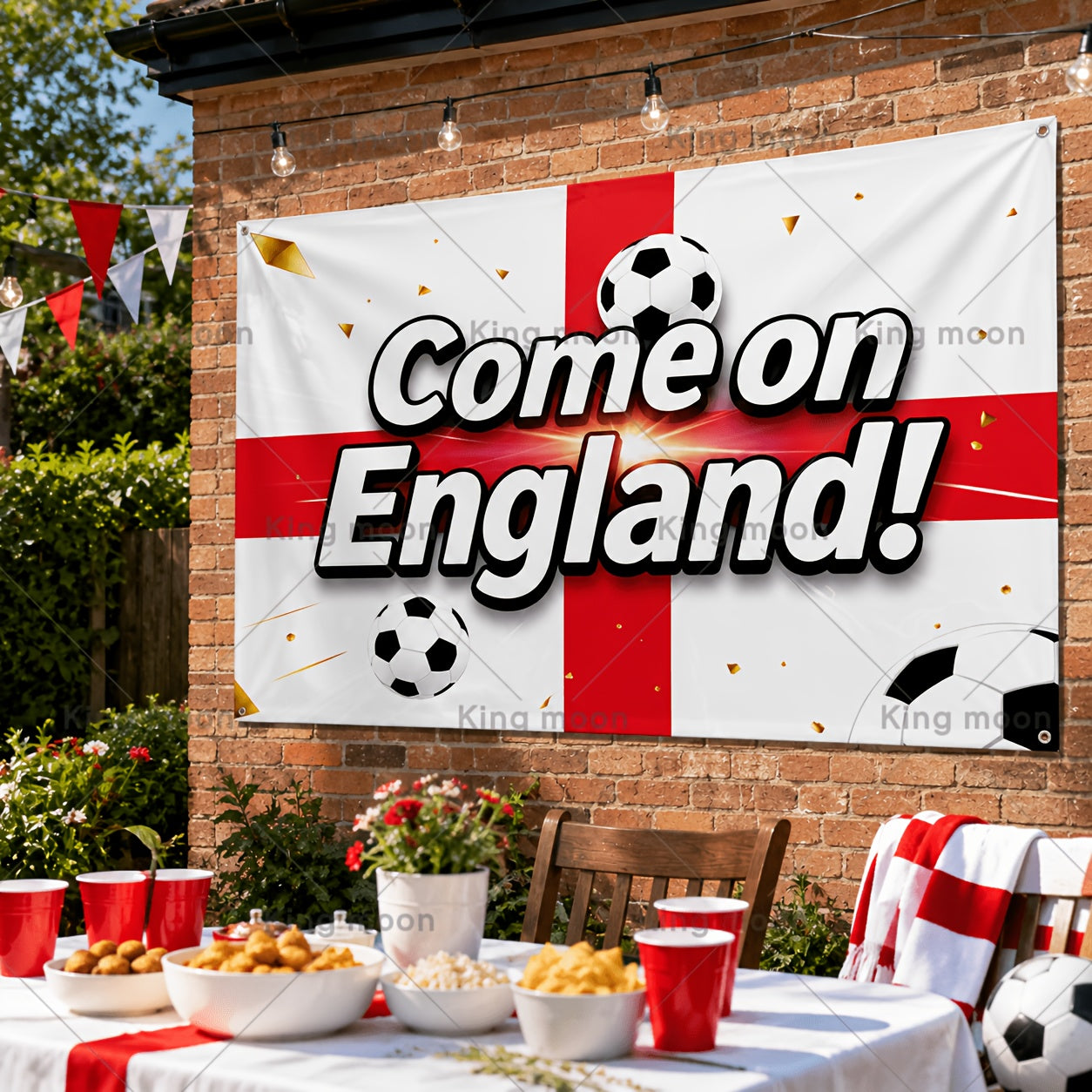 England Football Supporter Banner 150x90cm Polyester Flag