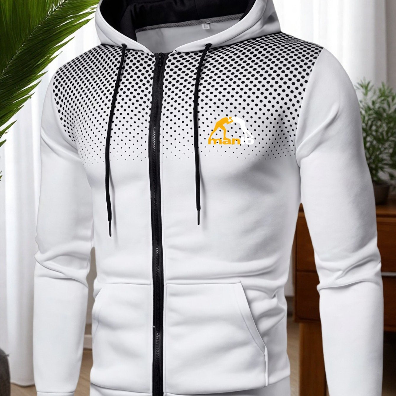 Men'S Electric Hooded Zipper Jacket - Full-Zip Workwear Coat with Belt Pocket, Heavy-Duty Construction, Full-Zip Closure & Belt Design for Plumbers, Casual Wear, Durable Fabric, Outdoor Workers