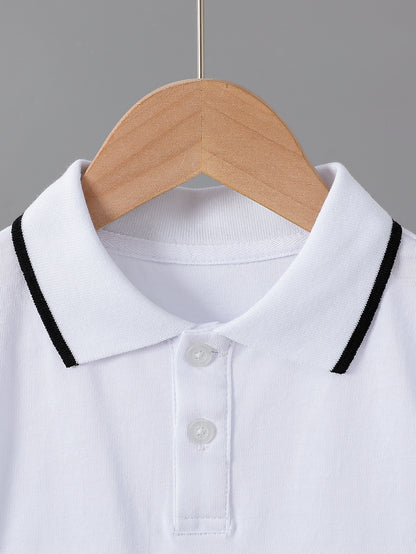 Kids' Summer Polo Shirts with Bird Patterns, Cotton Blend