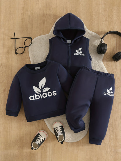 Toddler Boys 3-Piece Fall/Winter Pullover Set with Vest