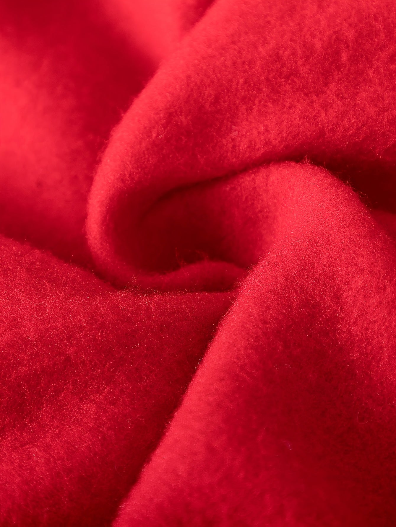 ' Fashionable Comfort Red Solid Long Sleeve Hooded Flannel Sweatshirt + Casual Sport Pants for Autumn/Winter, Valentine's Day and New Year Scenes, Hoodie, Winter Wear, Holiday Outfit, Stylish Wear, Warm Hoodie, Soft Flannel F