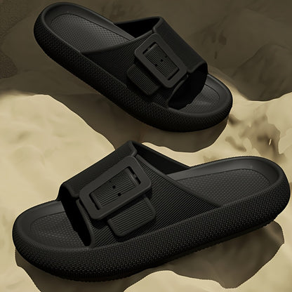 Men's Casual EVA Slippers with Adjustable Buckle and Non-Slip Sole