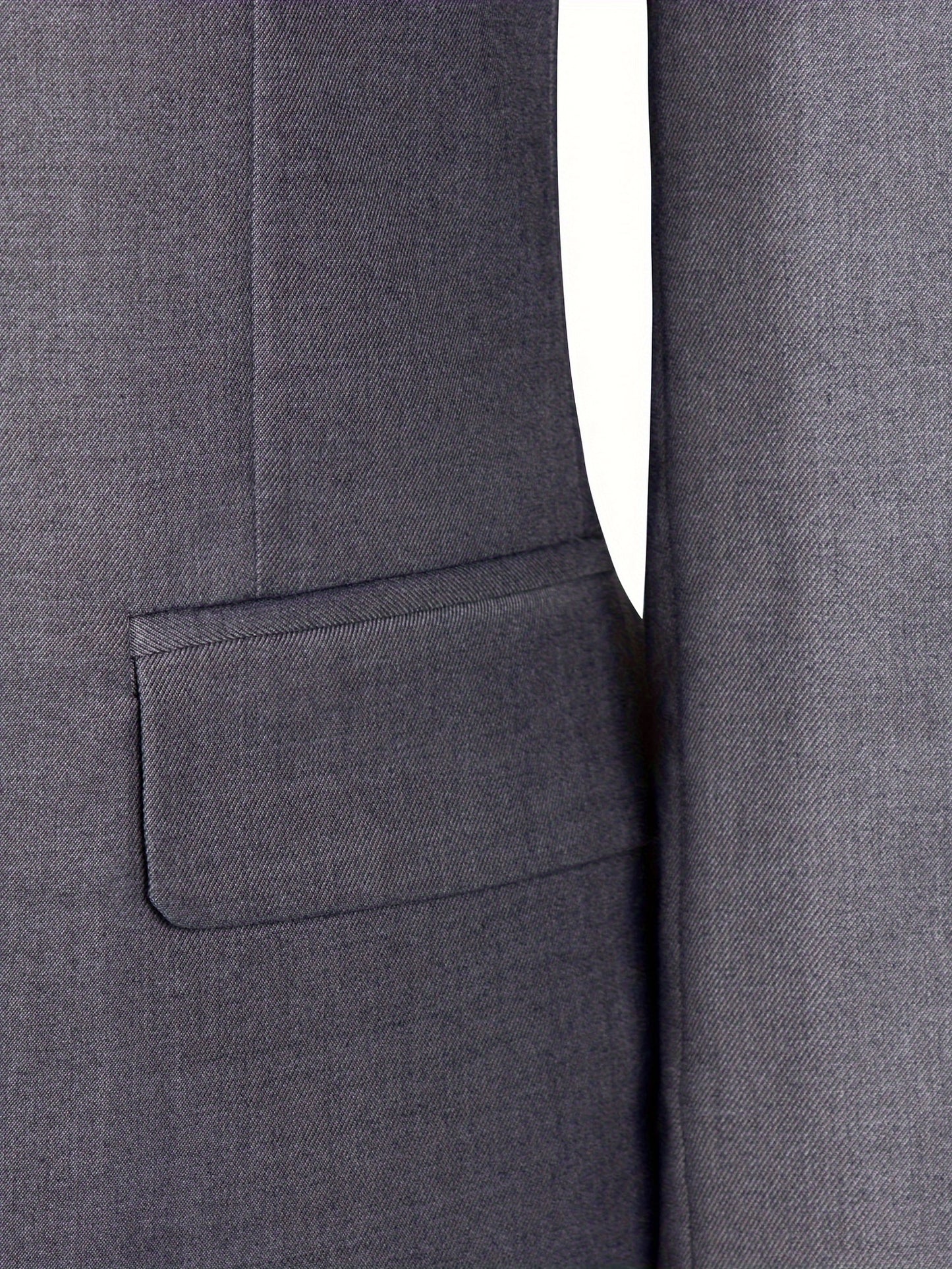 Men's Solid Color Work Suit Set with Vest and Pants