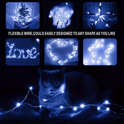 1pc, LED USB Fairy Lights, USB Powered Copper Wire Garland String Lights for Home Wall Room Holiday Party Wedding Festival Indoor Bedroom Table Ramadan Halloween Christmas Decoration, Best for Christmas