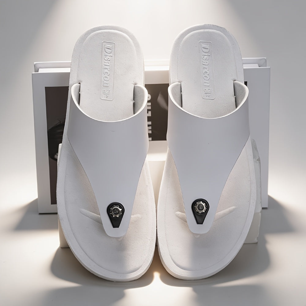 Men's Non-Slip Casual Flip-Flops with Shock-Absorbing Sole