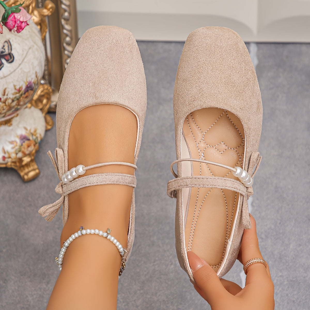 Plus Size Women’s Casual Square Toe Mary Jane Flats