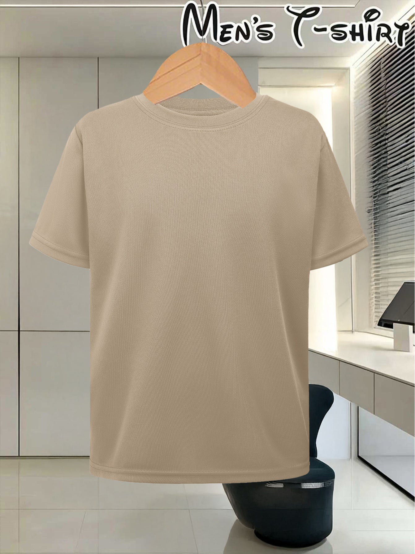 Men's Custom Polyester Crew Neck T-Shirt - Casual Summer Wear