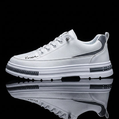 Men's Mid-Top Casual Sport Shoes with PU Upper