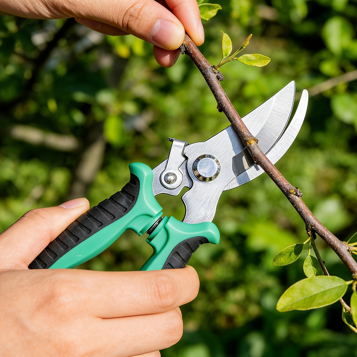 Gardening Scissors | Comfortable Grip, Spring-Assisted, Sharp and Non-Slip, Ideal for Pruning Branches and Flowers, Modern Stainless Steel Blades - ayq