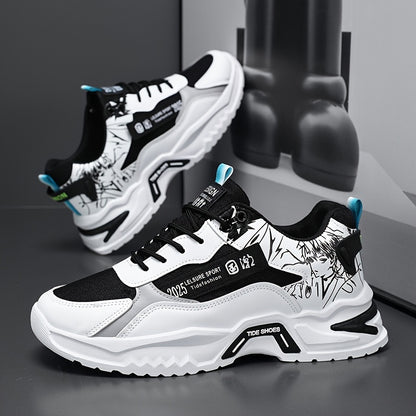 Men's Athletic Sneakers - Breathable, Non-Slip  Durable, Lace-Up Closure for Casual Attire