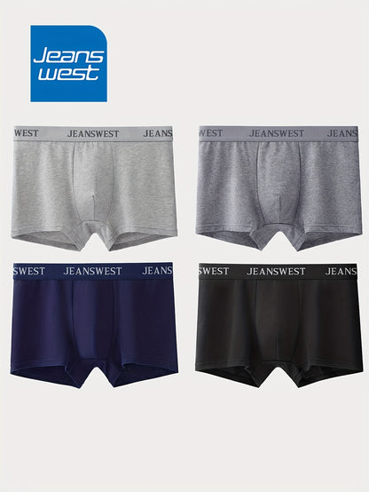 Men's Classic Solid Cotton Briefs 4-Pack Comfortable Fit