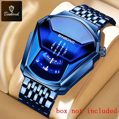 BINBOND Men's Quartz Business Watch Stainless Steel Strap