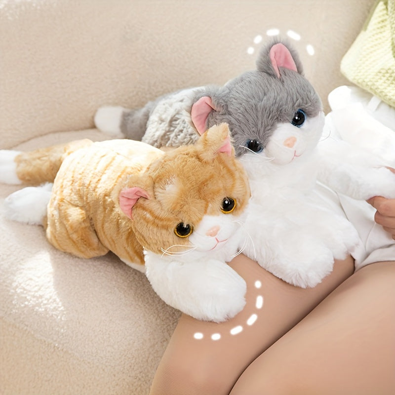 50Cm/19.68In Adorable Plush Toy of a Cat, Perfect for Family Companionship, Soft Stuffed Animal Pillow, Imitation British Shorthair Cat, Ideal Gifts for Loved Ones