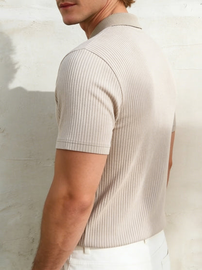 Men's Classic Short-Sleeve Polo Shirt for Summer Golf & Casual