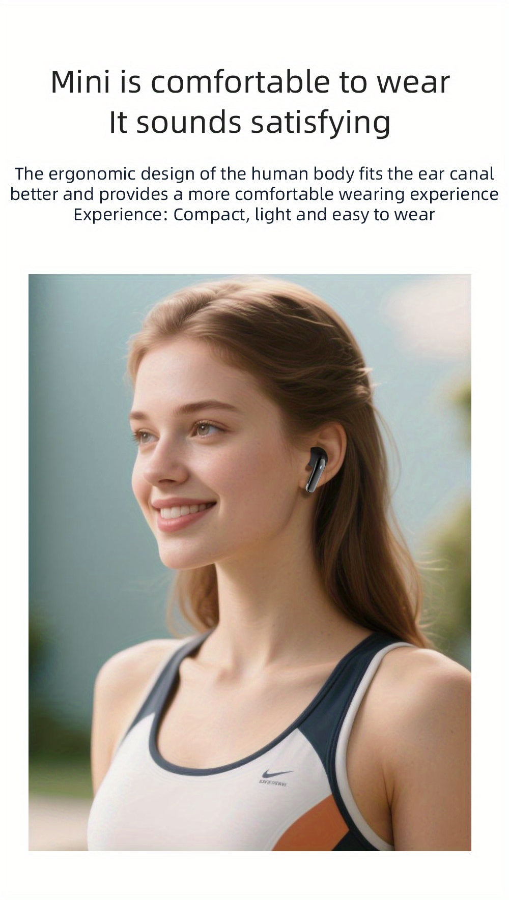 Wireless Headphones, Wireless 5.3 Earbuds, 13mm Speaker, 30H Playtime, Type-C Fast Charging Box, Stereo Wireless In-Ear Headset, Suitable for iPhone and Android In-Ear Headsets, Gaming Business Sports Headphone Mic