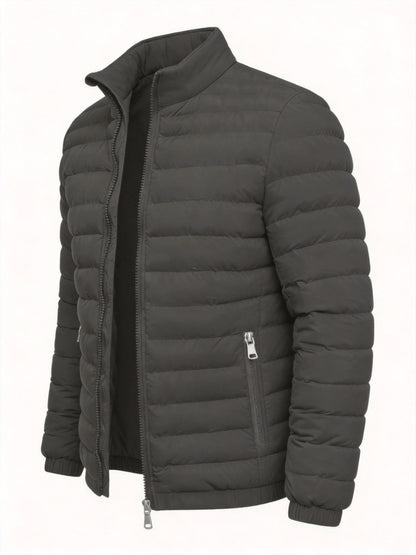 Men's Lightweight Windproof Casual Jacket with Stand Collar