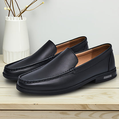 Men's Casual Slip-On Loafers, All-Season Leather Shoes