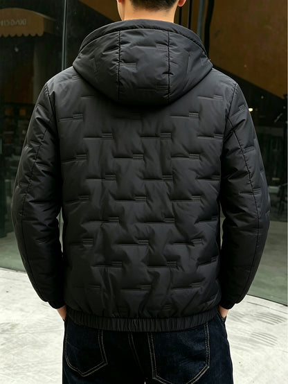 Men's Hooded Zipper Jacket for Fall Winter Outdoor Sports