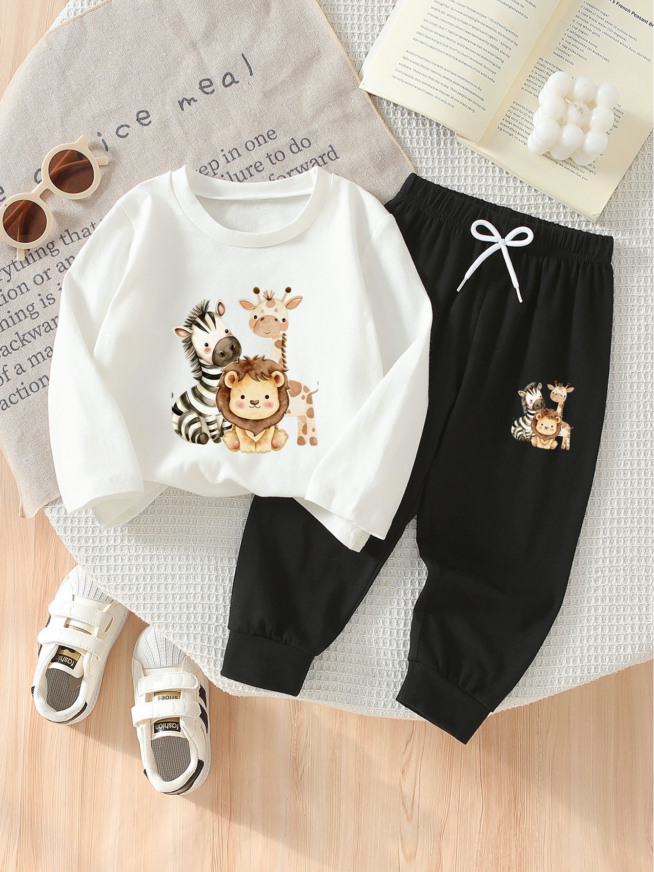 Boys' Casual Cotton Long Sleeve Top & Pants Set Spring/Fall
