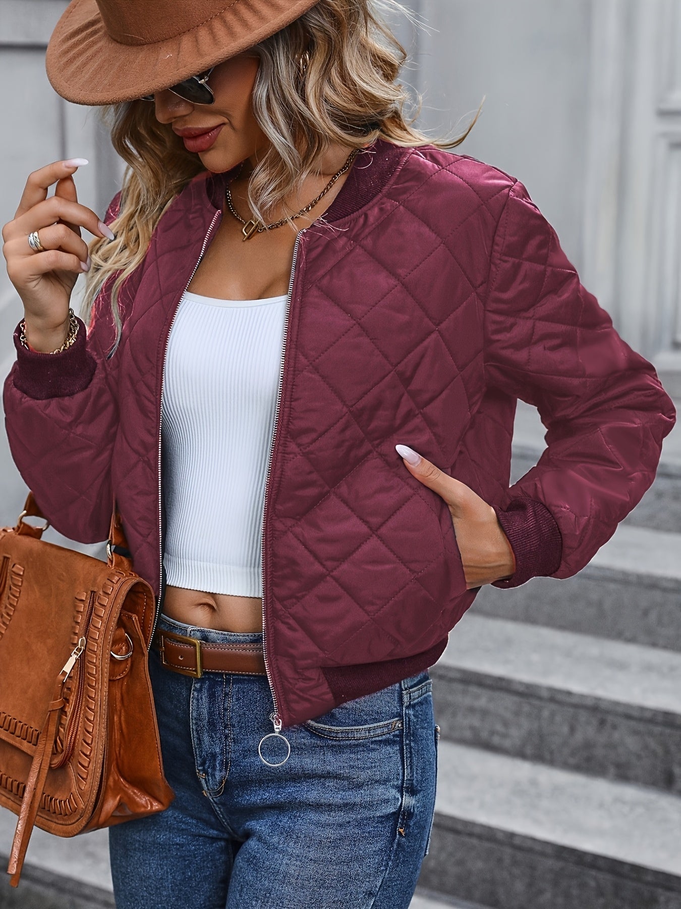 Ououjia factory store 2025 autumn and winter new casual temperament quilted clothes Women's jackets short coats