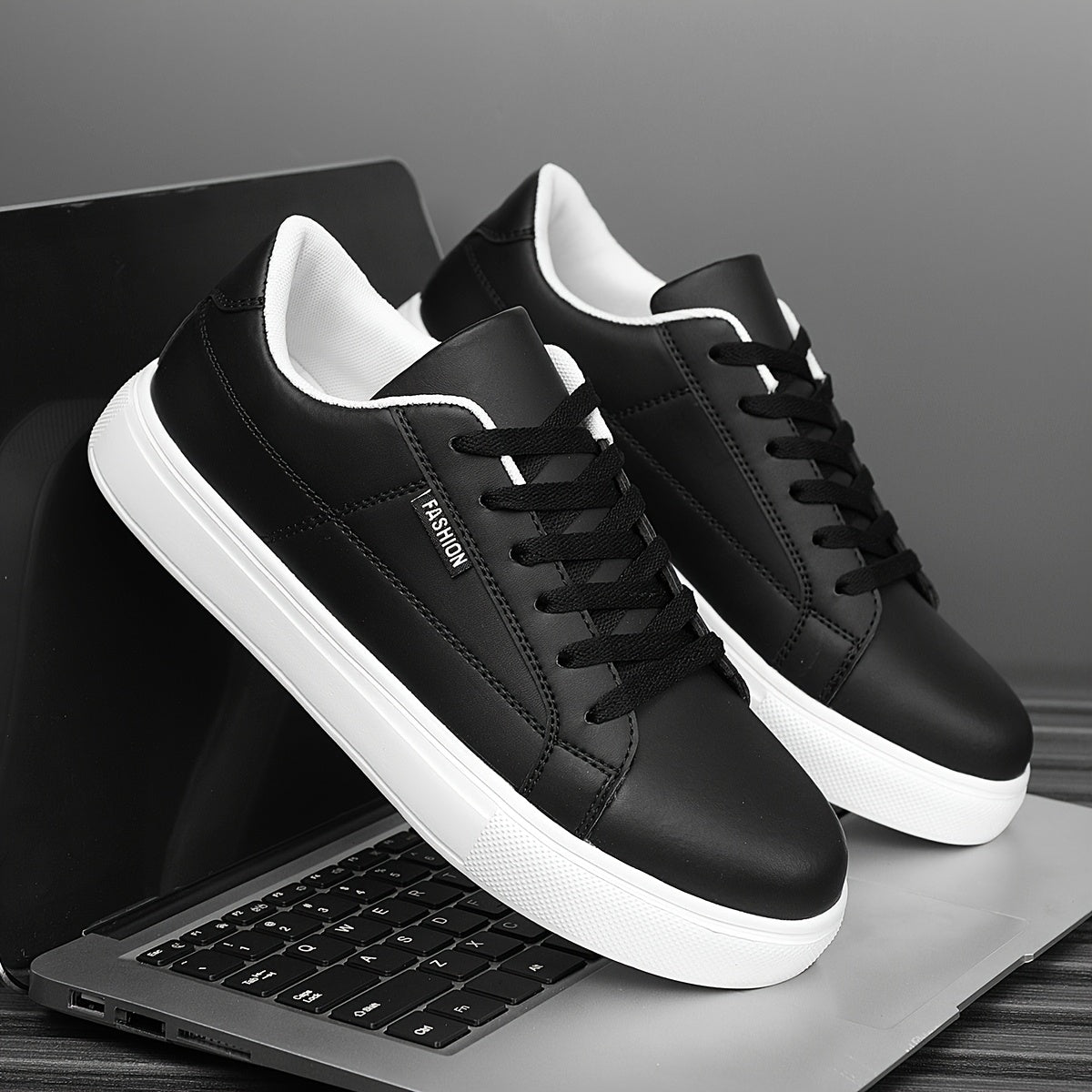 Men's Low-Top Sneakers with Cushioned Sole & Letter '' - - Urban Hiking Shoes Suitable for Daily Wear, Outdoor, Commuting - Lightweight Round-Toe Casual Sports Footwear - ayq