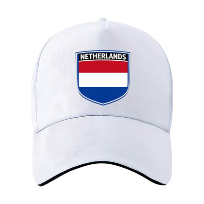 Netherlands Flag Baseball Cap with Adjustable Fit - Lightweight Polyes