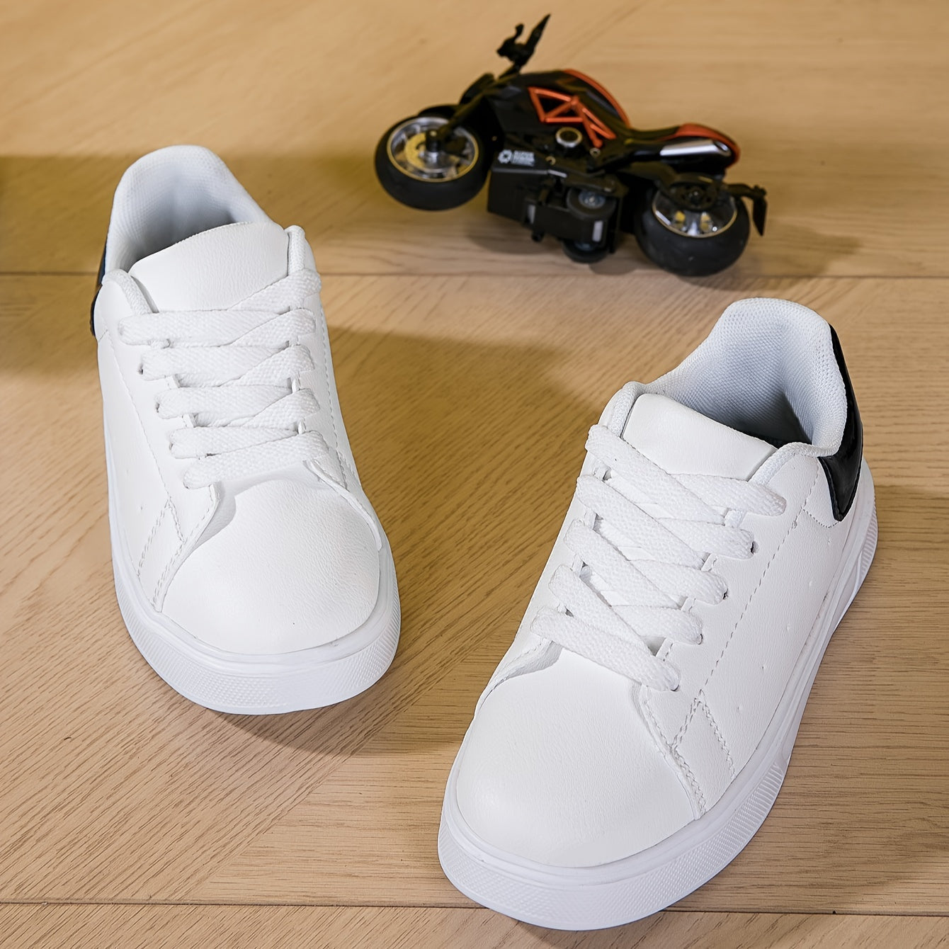 Casual Comfortable Lace Up Sneakers For Boys, Breathable Non-slip Skateboard Shoes For All Seasons