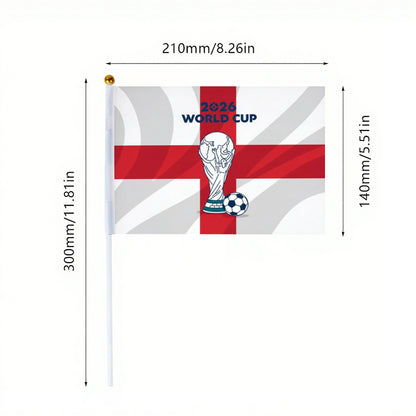 2026 World Cup Fan Banner with Golden Cup and England Flag