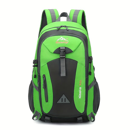 40L Black Oxford Backpack for Hiking, Travel & Outdoor Adventures - Lightweight, Durable with Adjustable Straps, Design, Perfect for Camping, Cycling & Student Use