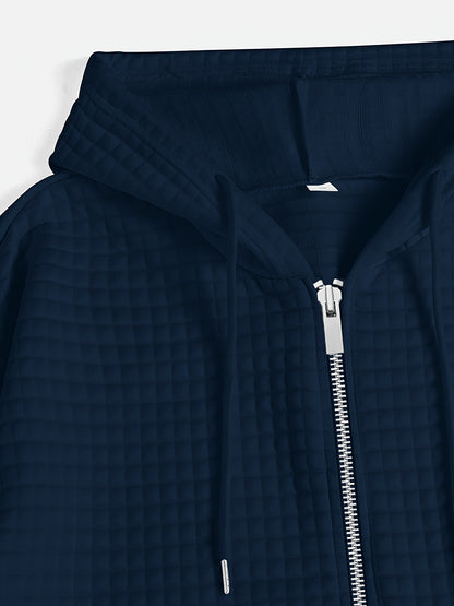 Women's Casual Waffle Knit Hoodie and Pants Set for Fall/Winter