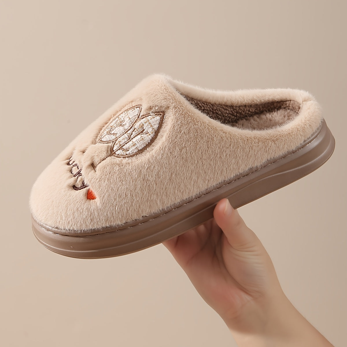 Men's Casual Cartoon Leaf Slip-On Slippers for Fall Winter
