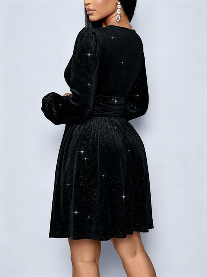 Elegant Sexy Birthday Party Dance Music Festival Valentine'S Day Wine Red V-Neck Waist Short Velvet Loose Pink High-End Burgundy Women'S Mini Dress -/Birthday Gown Club Business Casual Spring Dress/Formal Women'S Dress Evenin