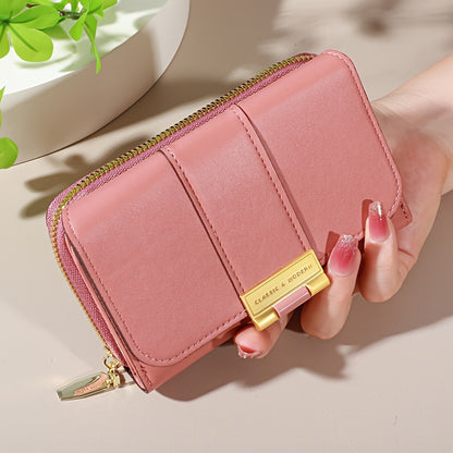 Women's Vintage PU Wallet - Long Wallet with Snap Closure & Zipper Coin Pocket, Credit Card Holder & Coin Purse, Nylon & Oil-Tanned for Everyday Use, Travel, - Women's Money Holder