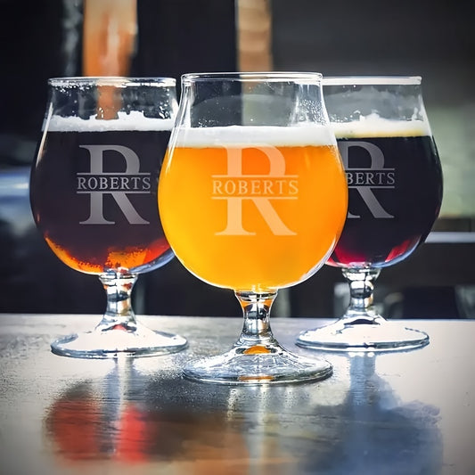 Personalized Glass Beer & Wine Cups - Durable, Scratch-Resistant