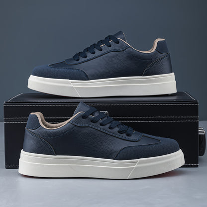 Men's Casual Low-Top Sneakers PU Upper Flat Sole Vintage Style