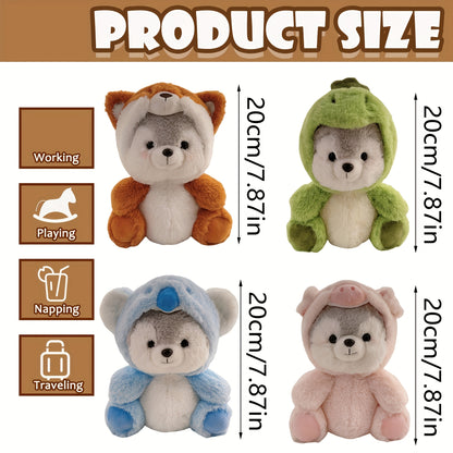 20Cm/7.87In Cute Cartoon Animal Plushies - Soft, Huggable, And Vibrant Stuffed Creatures for Birthday, Halloween, Thanksgiving, And Christmas Presents, Decor, And Collectibles
