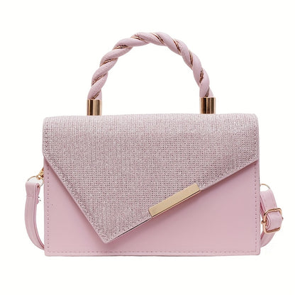 2025 new summer Women's handbag, one shoulder  , metal decorative small square bag